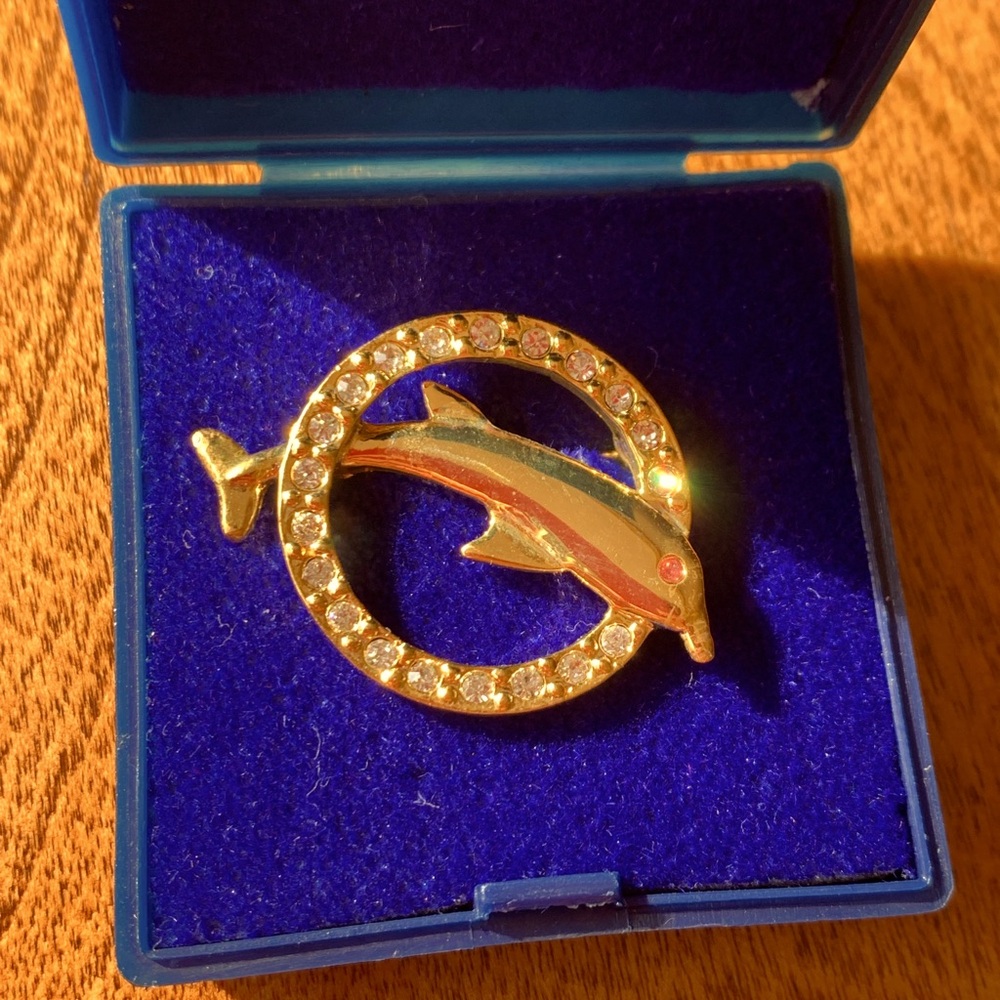 Vintage Daniel D’Ecory Dolphin Brooch